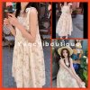 Váy 2 Dây Buộc Nơ In Hoa Nữ [FREESHIP]🌸 Đầm đũi 3 tầng , babydoll bánh bèo tiểu thư Ulzzang 🌸-1