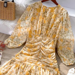 Váy hoa dáng dài Antumn, đầm hoa vintage thiết kế Giian chính hãng G-V2433-2