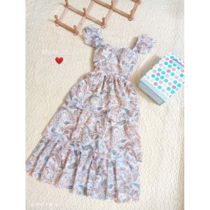 🌈 VÁY TƠ HOA TẦNG MAXI ĐỆM NGỰC - ảnh thật📣-4