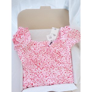 VÁY HOA NHÍ MÀU HỒNG RÚT NGỰC CHO NỮ-9