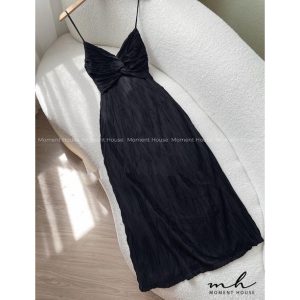 [Mã 55FASHIONSALE giảm 12% đơn 99K] VÁY 2 Dây BASIC xoắn ngực [Moment House]-5