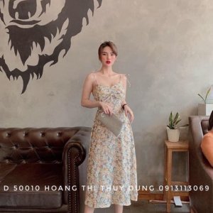 VÁY 2 DÂY HOA NHÍ DÚM NGỰC SIÊU HOT ( HÌNH THẬT) DK38-4