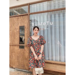 [Siêu Hot] Váy Hoa Babydoll Siêu Xinh, Đầm Hoa Dáng Xoè Có Ảnh Thật Kèm Video-4