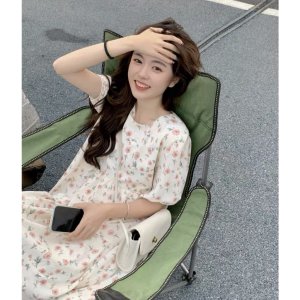 Váy tay lỡ nữ hoa nhí màu vàng và hồng JULYF - Đầm đi biển nhẹ nhàng retro, vintage học sinh hàn quốc đẹp ulzzang-7