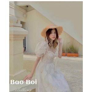 [ẢNH THẬT] VÁY HOA CÚP NGỰC TAY BỒNG DÁNG XOÈ HAI LỚP-5