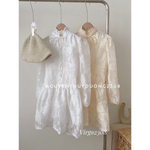 [NEW DRESS]Váy-đầm ren hoa nổi tay bồng “bonni dress” tiểu thư-2