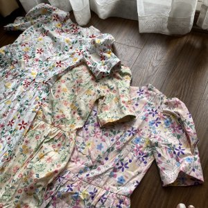 Váy hoa nhí vintage dáng dài đi biển, đầm hoa nhí babydoll cộc tay ulzzang có bigsize GOROGI-4