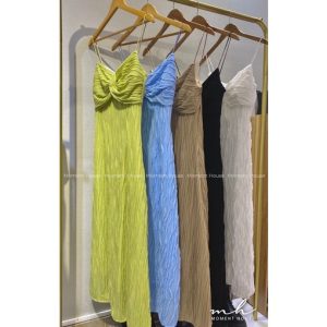 [Mã 55FASHIONSALE giảm 12% đơn 99K] VÁY 2 Dây BASIC xoắn ngực [Moment House]-8