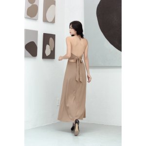 Đầm maxi cổ yếm Dalaney Dress (Beige) - LYB.STUDIO-2