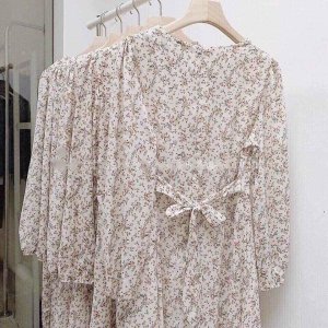 VÁY TRẮNG HOA NHÍ CỎ BABYDOLL DÁNG DÀI BODY , ĐẦM THIẾT KẾ DỰ TIỆC TAY DÀI DÁNG VINTAGE-5