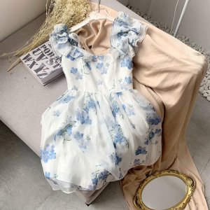 [NEW DRESS]VÁY-ĐẦM HOA XANH TRỄ VAI NÀNG THƠ SIÊU XINH-8