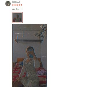 Váy đầm nữ dáng xòe hoa nhí cổ nơ khoét ngực dễ thương-8