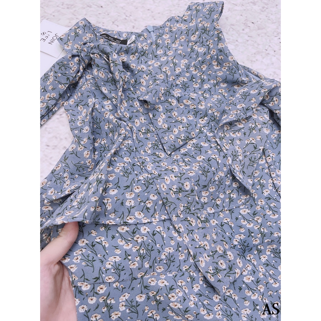 VÁY HOA XANH NHÍ NƠ BÈO SÁT NÁCH-7