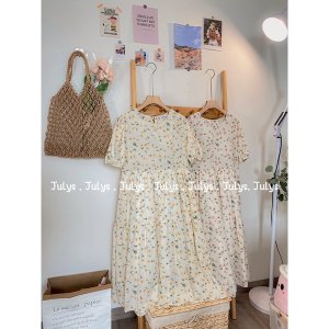 Váy babydoll nàng thơ hoa nhí (ảnh thật shop chụp kèm video)-3