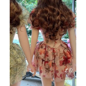 Váy tơ hoa cup ngực-4