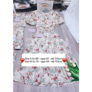 Váy thiết kế hoa nhí đỏ vintage tiểu thư kèm ẢNH THẬT_Tiệm của Ả-5