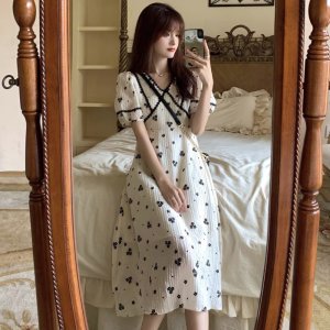 [ HÀNG SHOP]: Váy Hoa Tiểu Thư Quảng Châu Nữ Kèm Ảnh Thật Trải Sàn M0393- Lolla_Fashion-2