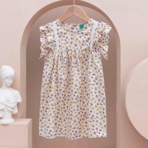 Váy bé gái, Váy kiểu tay bồng Dewkids hoa nhí cao cấp cho bé gái trend 2022 - VH03-5
