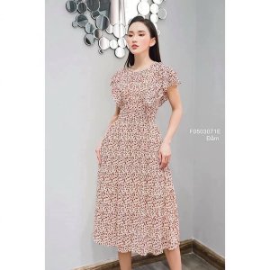 Váy Maxi Hoa bèo Xếp li trước nhiều màu-2