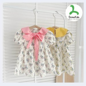 Váy bé gái GrassKids hoa cổ nơ (8-20kg)-4