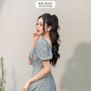 [Mã BMLTA50 giảm 50K đơn 99K] Váy hoa nhí vintage dáng dài thiết kế tay phồng nữ tính KOISAN 21056689-5