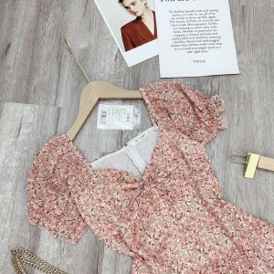 Váy hoa nhí von lụa siêu xinh màu tôn da mặc nhẹ mát chuẩn form V033-7