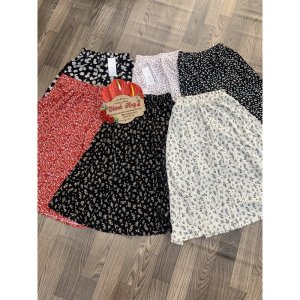 chân váy hoa ulzang, chân váy hoa xoè trẻ trung-8