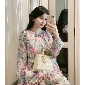 VÁY HOA TƠ 2 LỚP | DuongHuong Clothes-3