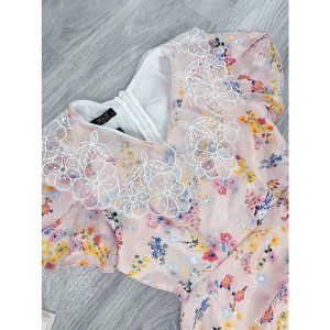 [Ảnh thật] Váy hoa nhí chun eo phối cổ ren siêu xinh - tiemcuanang_97-5