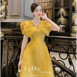 Váy thiết kế dự tiệc dạ hôi,đầm trắng công chúa dáng xòe nơ vai đi biển dạo phố Sang Chảnh Thời Trang [XM Minh Phúc]-3