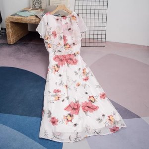 Váy đầm maxi voan hoa 2 lớp cánh tiên dư sịn tqxk-2