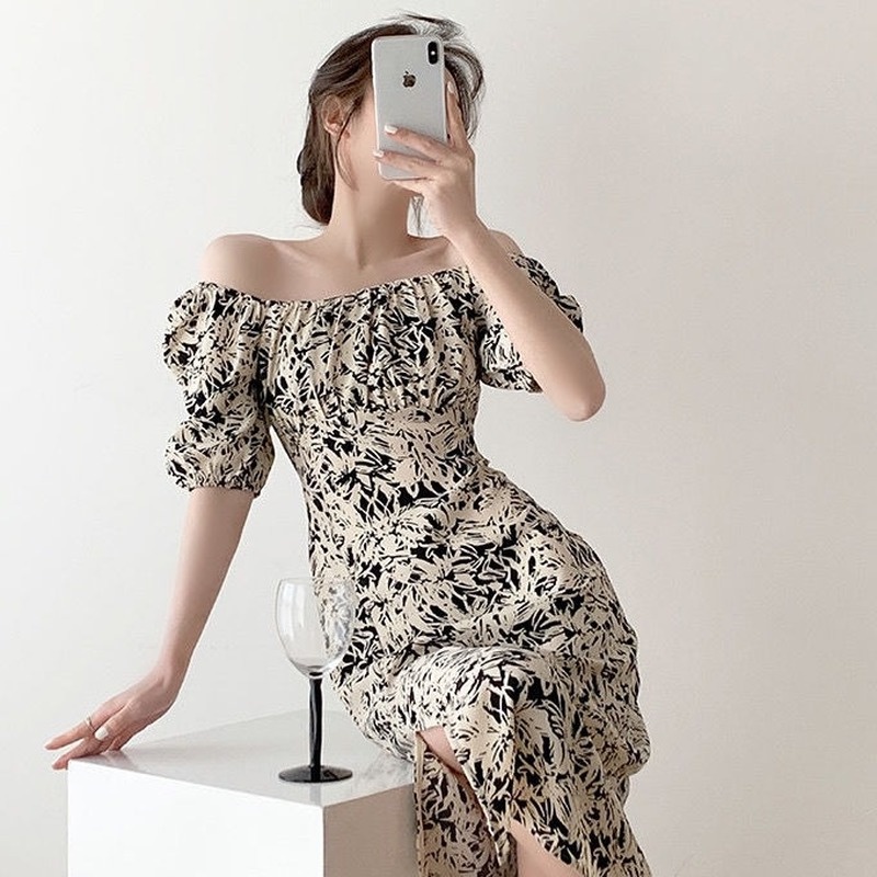 ICHOIX Đầm Trắng Kiểu Pháp Phong Cách Hepburn Mới 2022 Đầm Dài Tay Váy Cổ  Tích Dài Trung Bình Cho Nữ - MixASale