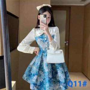 Đầm xoè hoa nhí chất ford phong cách Hàn Quốc-hang thiết kế-7