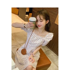 Váy Hoa Nhí Trắng ⚡️ẢNH THẬT⚡️Đầm Cotton Dáng Xinh Chào Hè-7