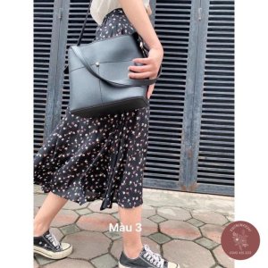 Chân Váy Hoa Nhí Vintage Nhiều Màu Hàng Quảng Châu - Chân Váy Dài Vintage Cạp Chun (có loại 2 lớp)-7