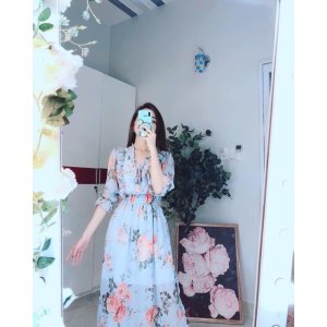 Đầm váy đôi bạn thân hoa dễ thương (hình thật+video)-5