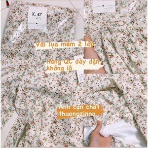 [Ảnh thật/Video Váy hoa cỏ dáng dài Hàn Quốc - Đầm hoa nhí vintage phong cá-6