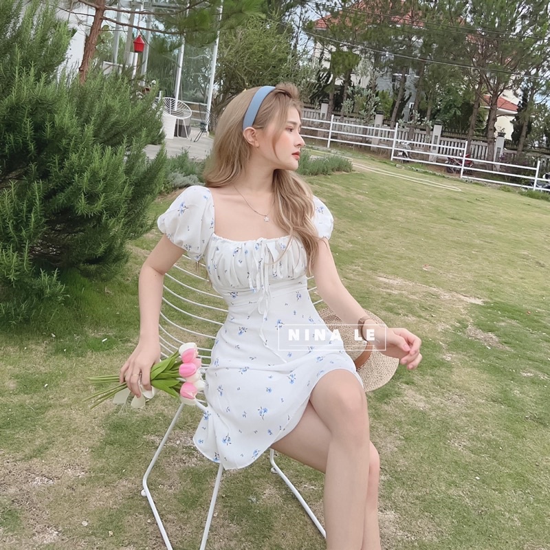Váy Hoa Nhí Chun Sau Cổ Yếm Siêu Xinh Có Ảnh Thật Kèm Video-6