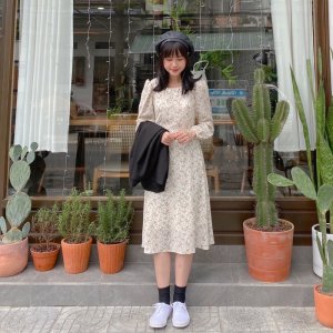 VÁY HOA CỎ VINTAGE DÁNG DÀI (ảnh thật/sẵn)-6