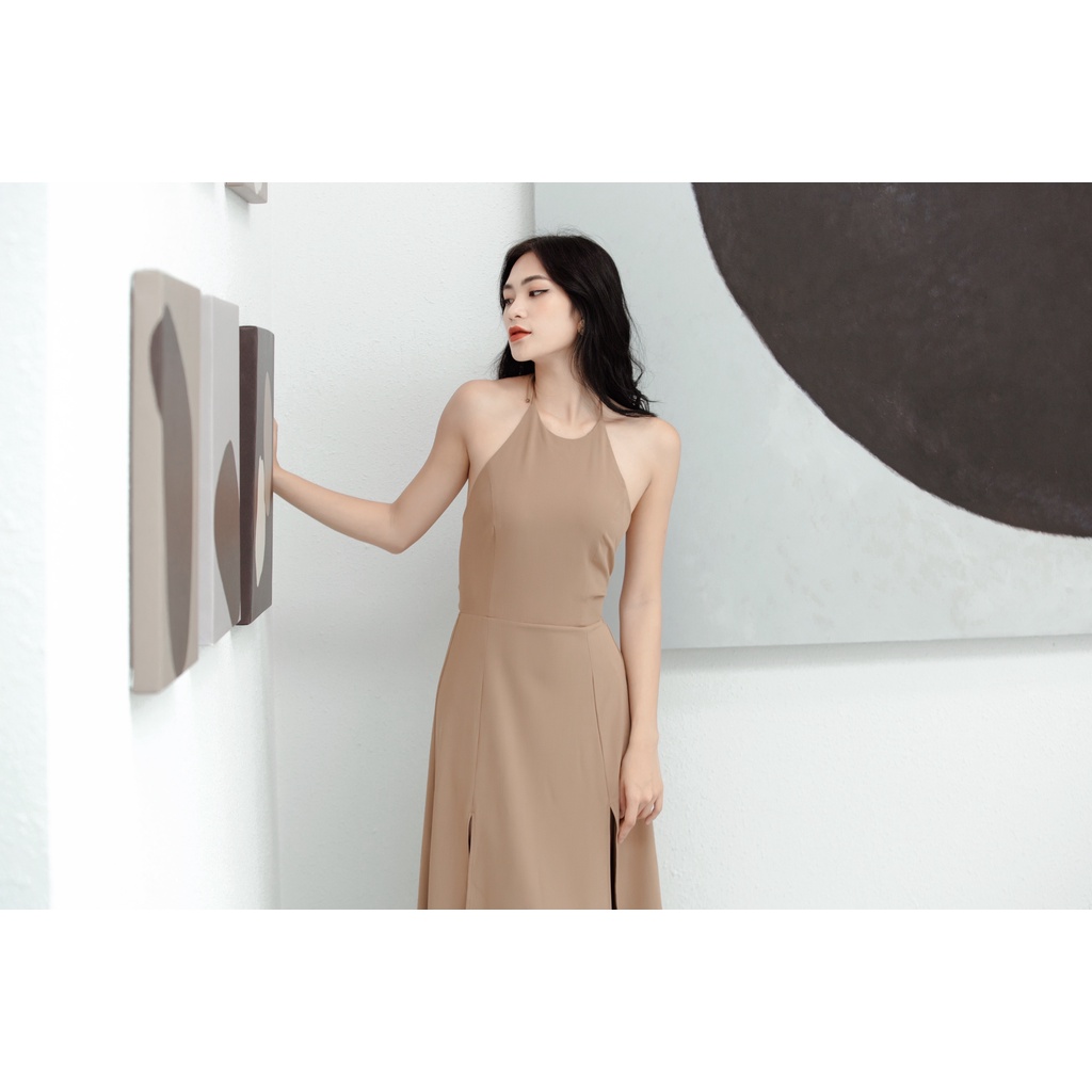 Đầm maxi cổ yếm Dalaney Dress (Beige) - LYB.STUDIO-6
