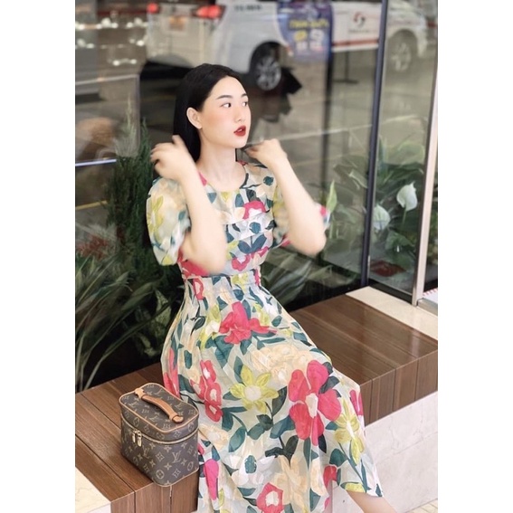 BÁN SỈ VÁY HOA XOÈ LY NGỰC CHO NỮ-6