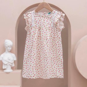 Váy bé gái, Váy kiểu tay bồng Dewkids hoa nhí cao cấp cho bé gái trend 2022 - VH03-8