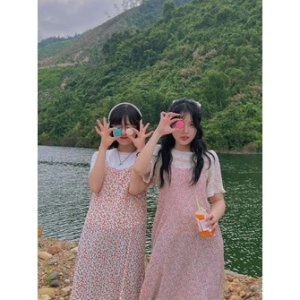 Váy hoa lụa 2 dây hoa nhí siêu xinh | Váy lụa mềm du lịch biển sống ảo siêu xinh | Fm Store 220321026-3