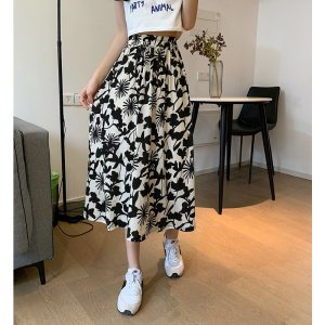 Chân Váy Hoa Dài Chữ A Lưng Cao Thiết Kế Mới Thời Trang Mùa Hè Theo Phong Cách Hàn Quốc Cho Nữ-8