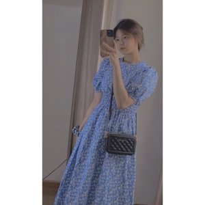 [Mã 55FASHIONSALE giảm 12% đơn 99K] VÁY HOA NHÍ CHUN EO TAY BỒNG 🌷-8