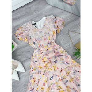 [Ảnh thật] Váy hoa nhí chun eo phối cổ ren siêu xinh - tiemcuanang_97-7