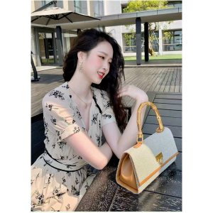 Váy Hoa nhí ulzzang TB4 dáng dài cúc voan hoa Quảng Châu Đầm hoa nhí vintage dáng dài che mỡ bụng thời trang HATYshop-8