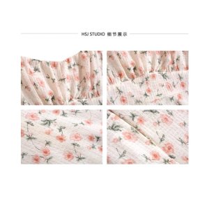 Váy hoa nhỉ hở lưng tay bồng viền ren hot trend- Hàng QC-8