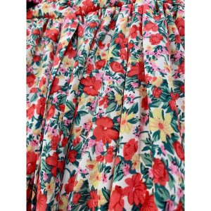 Váy hoa nhí nhún eo che khuyết điểm vintage EVA_V18-5