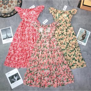 Váy voan HOA HỒNG TO xinh xinh(kèm ảnh thật,video)-7